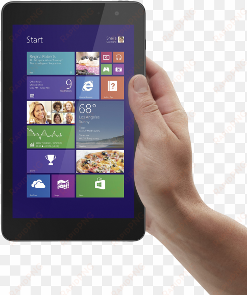 download hand holding tablet png image - tablet png