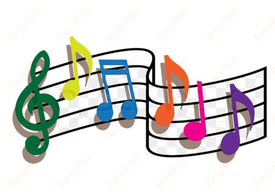 download imagen de notas musicales a color clipart - las notas musicales de colores