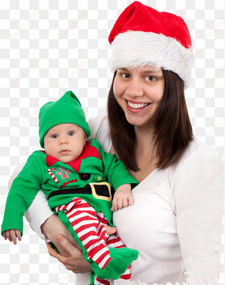 download mom and baby in christmas png image - christmas day