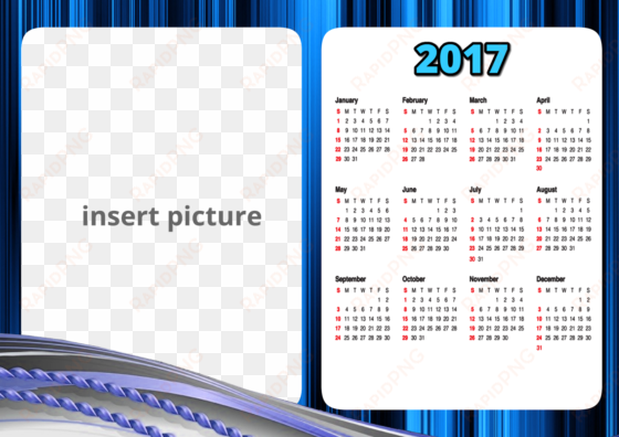 download now - calendar frame 2017 png