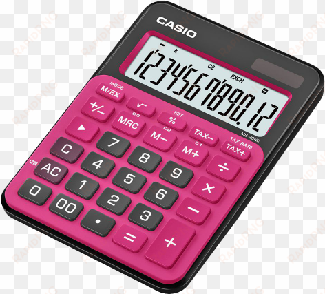download pink business calculator png image - casio ms 20nc brd