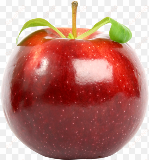 download red apple with leaf png image - apple fruit hd png