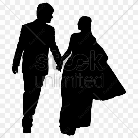 download silhouette wedding couple clipart wedding - silhouette