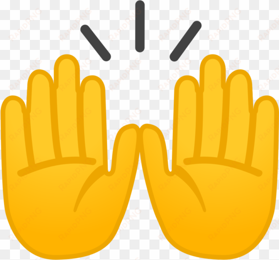 download svg download png - raising hands emoji