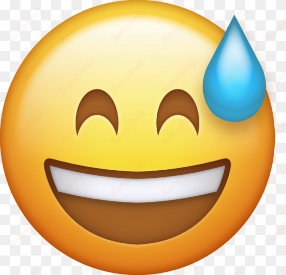 download sweat with smile iphone emoji jpg download - iphone emoji transparent background