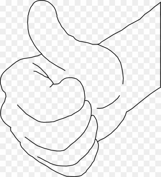 download thumbs up outline clipart thumb signal ok - thumbs up outline