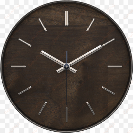 download wooden wall clock png image - walnut wall clock