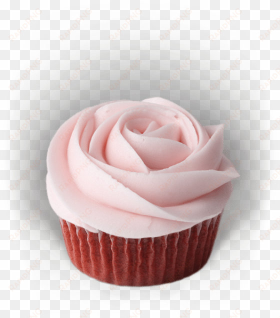 dozen pink rose cupcake box - flower cupcake png