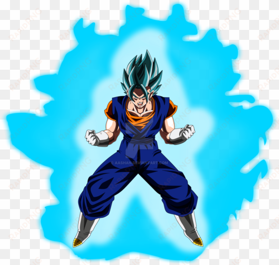 dragon ball z gt images vegito super saiyan blue powering - dragon ball super vegito ssgss