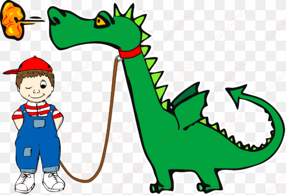 dragon on a leash clipart png for web