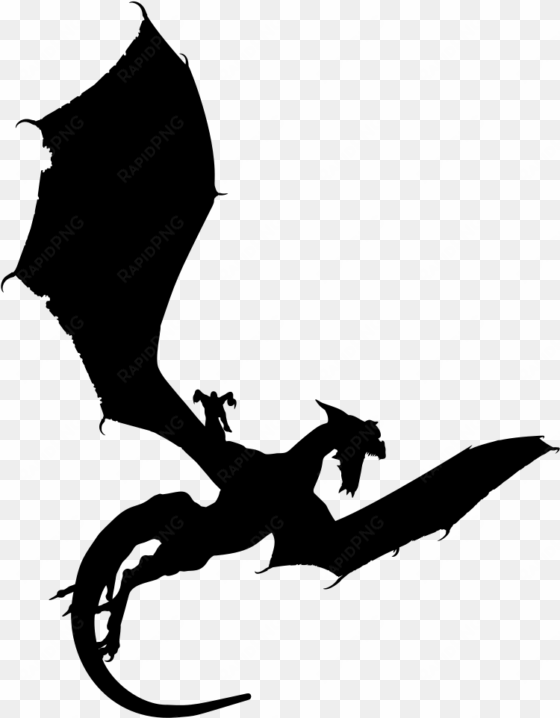 dragon wings silhouette png download - dragon silhouette