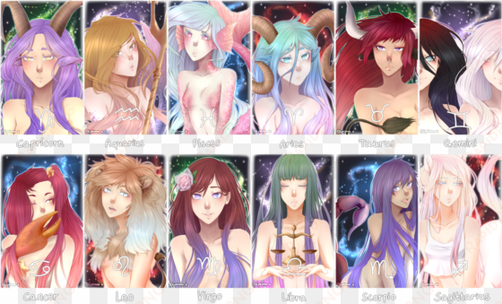 draw this again zodiac signs speedpaint by - zodiac signs as anime girls