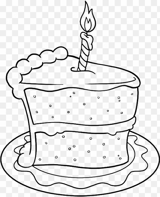 drawing birthday cake png - birthday cake slice drawing