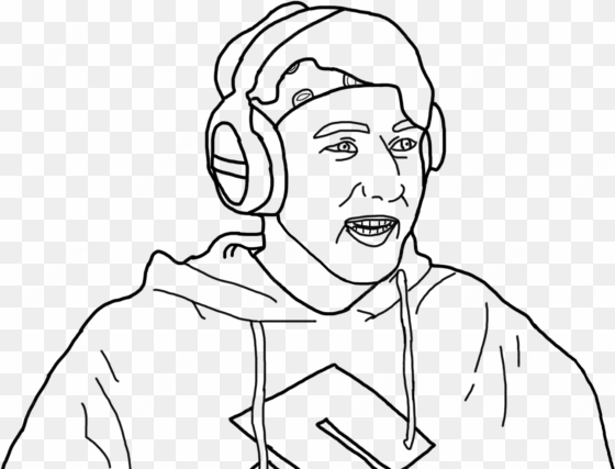 Drawing Boy Headphones Guy Man Freetoedit - Man transparent png image