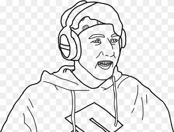 drawing boy headphones guy man freetoedit - man