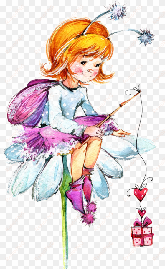 drawing painting child cartoon transprent png free - child fairies drawing