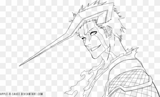 drawing resources head - bleach ichigo lineart