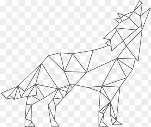 Drawings Images Instructions Easy - Wolf Origami Line Art transparent png image