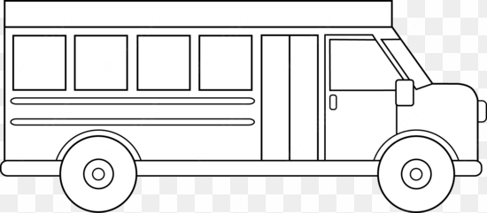 drawn bus small - schoolbus clip art black and white small