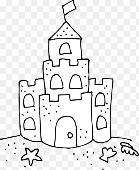 drawn castle printable - draw a sand castle