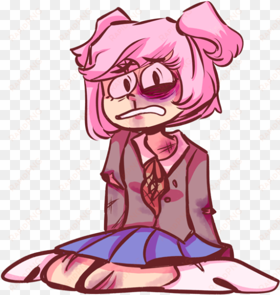 drawn club transparent - doki doki literature club natsuki dad