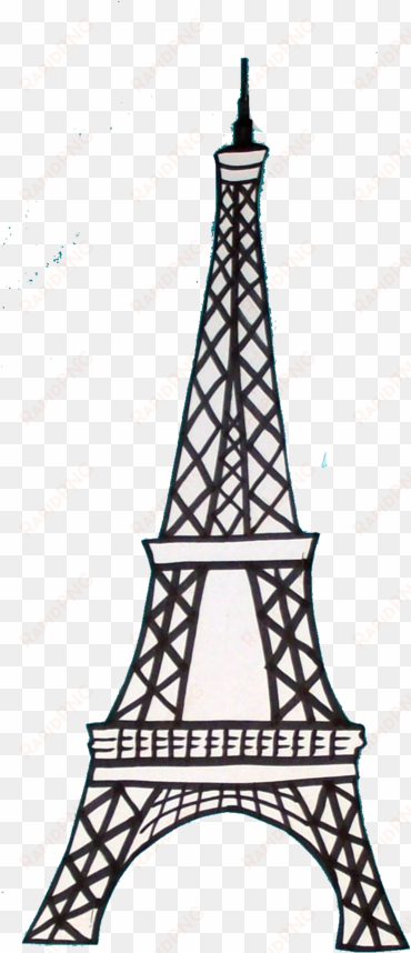 drawn eiffel tower outline - french eiffel tower drawing