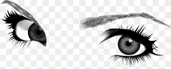 drawn eyelash button eye
