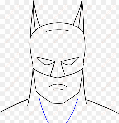 drawn face batman - batman head drawing easy