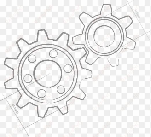 drawn gears logo - gears drawing easy