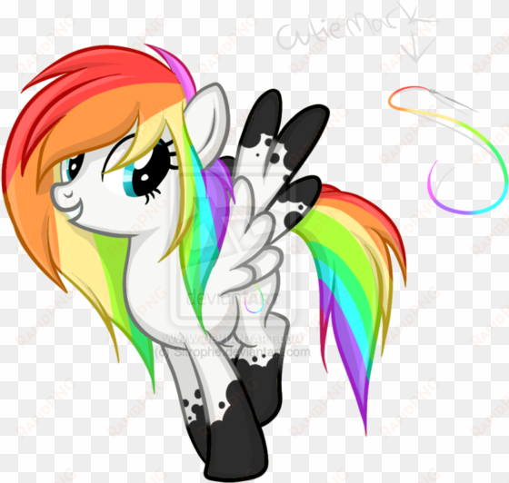 drawn rainbow big cartoon - mlp rainbow pony oc