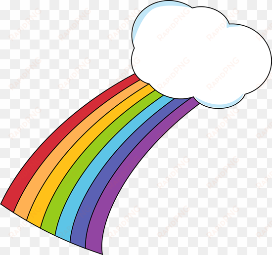 drawn rainbow cloud png - rainbow and cloud clipart