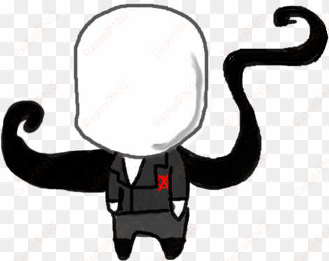 drawn slender man chibi - illustration