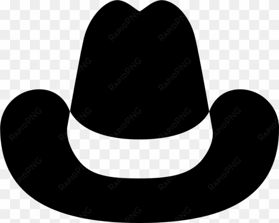 drawn top hat cowboy - black cowboy hat clipart png