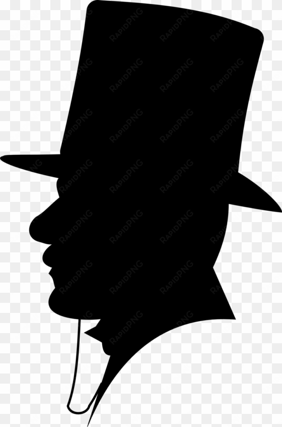 drawn top hat villain - sherlock holmes watson silhouette