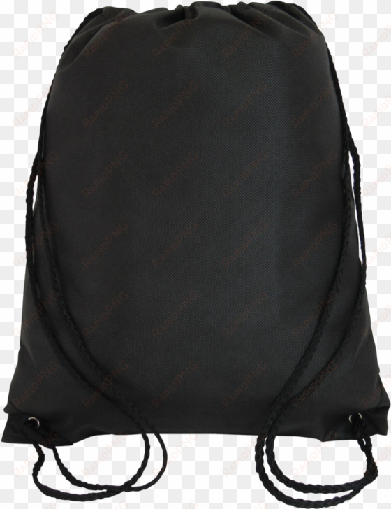drawstring backpack png vector transparent library - black drawstring bag