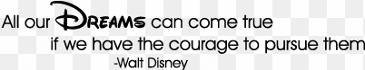 dreams take courage walt disney wall quotes - frasi sul trascurare le persone