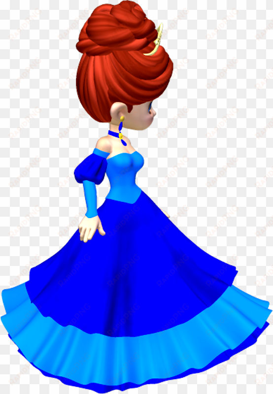 dress clipart blue princess - princess with blue dress clipart png