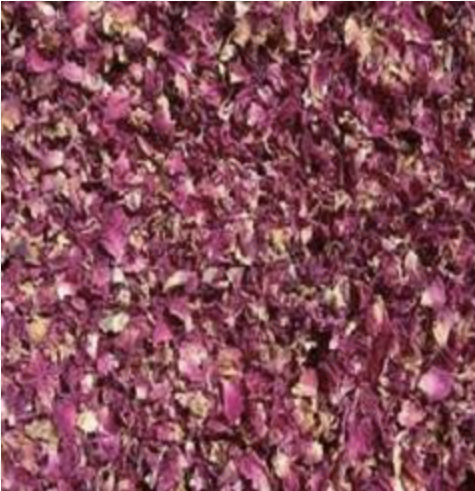 dried rose petals