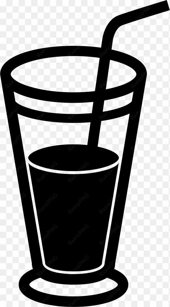 drink glass with soda and straw comments - soda glass silhouette