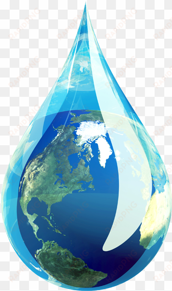 drop - earth in a water drop