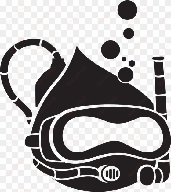 drupal diver monochrome - scuba diver mask underwater frogman fishing aqua tote