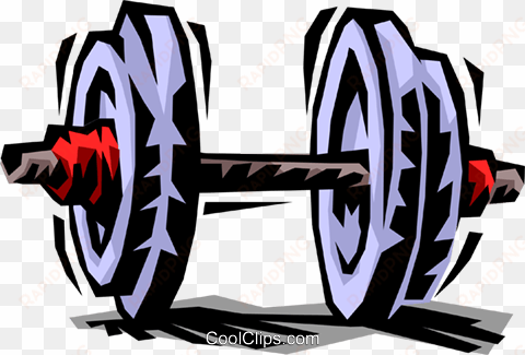 dumbbell/weightlifting royalty free vector clip art