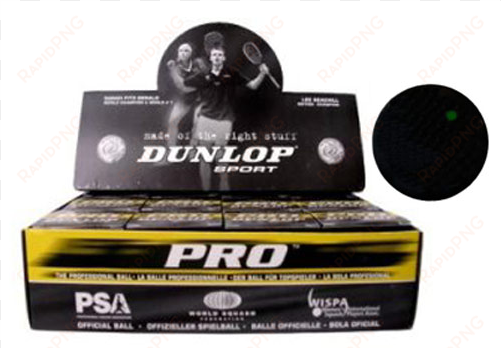 Dunlop Pro High Altitude Squash Ball Green Dot 1 Dozen - Dunlop Pro (high Altitude) (green Dot) Squash Ball transparent png image