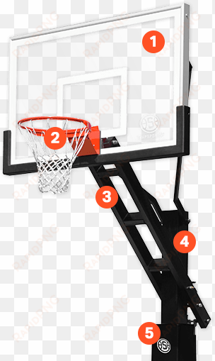 duraslam adjustable basketball hoop system - basketball