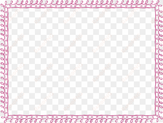 dusty rose full sheet doodle border - free doodle frames png