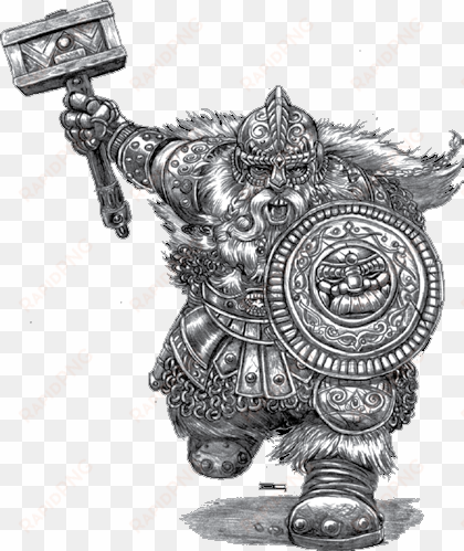 Dwarf Warrior Http - Dwarf Warrior Warhammer Art transparent png image