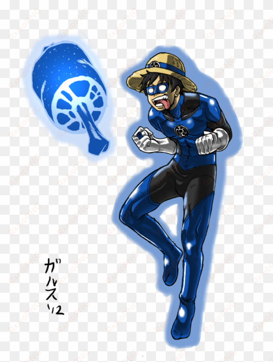 ガ monkey d - blue lantern fan art