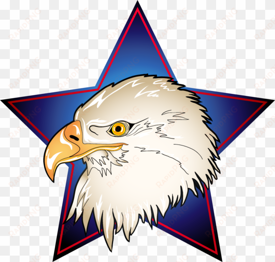 eagle head in blue star transparent png clip art image