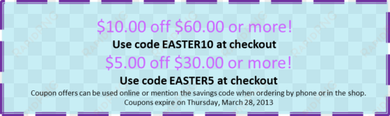 easter 2013 coupon from richardsons flowers - easter