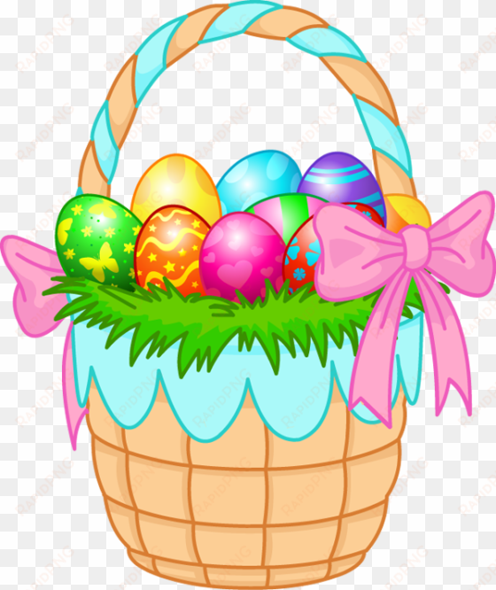 easter-basket eggs - easter baskets clip art